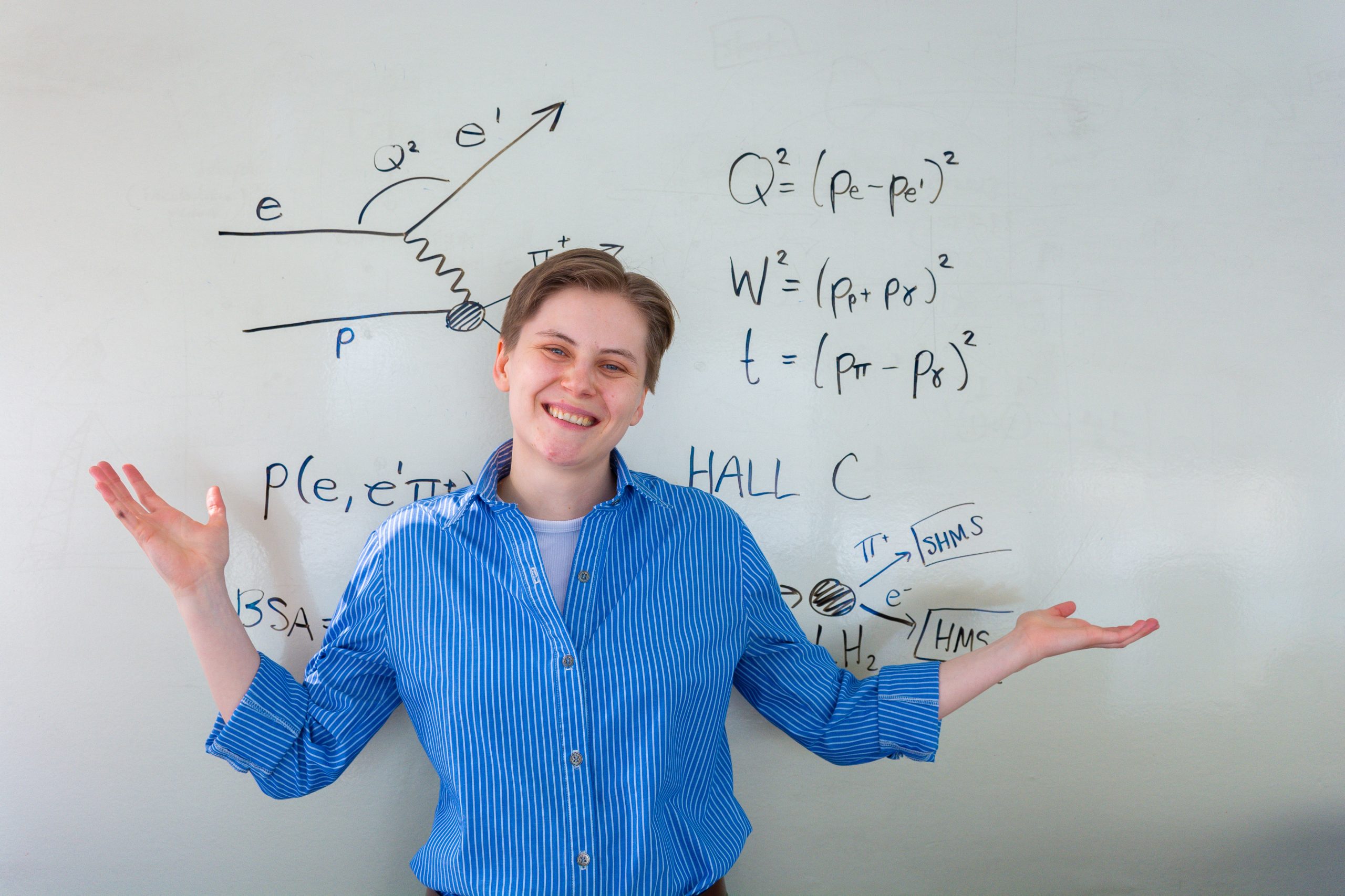 U of R PhD candidate Alicia Postuma has received a prestigious Vanier scholarship for her work in subatomic physics. (Photo by Emma Chuckry)